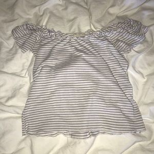 brandy melville off the shoulder crop top